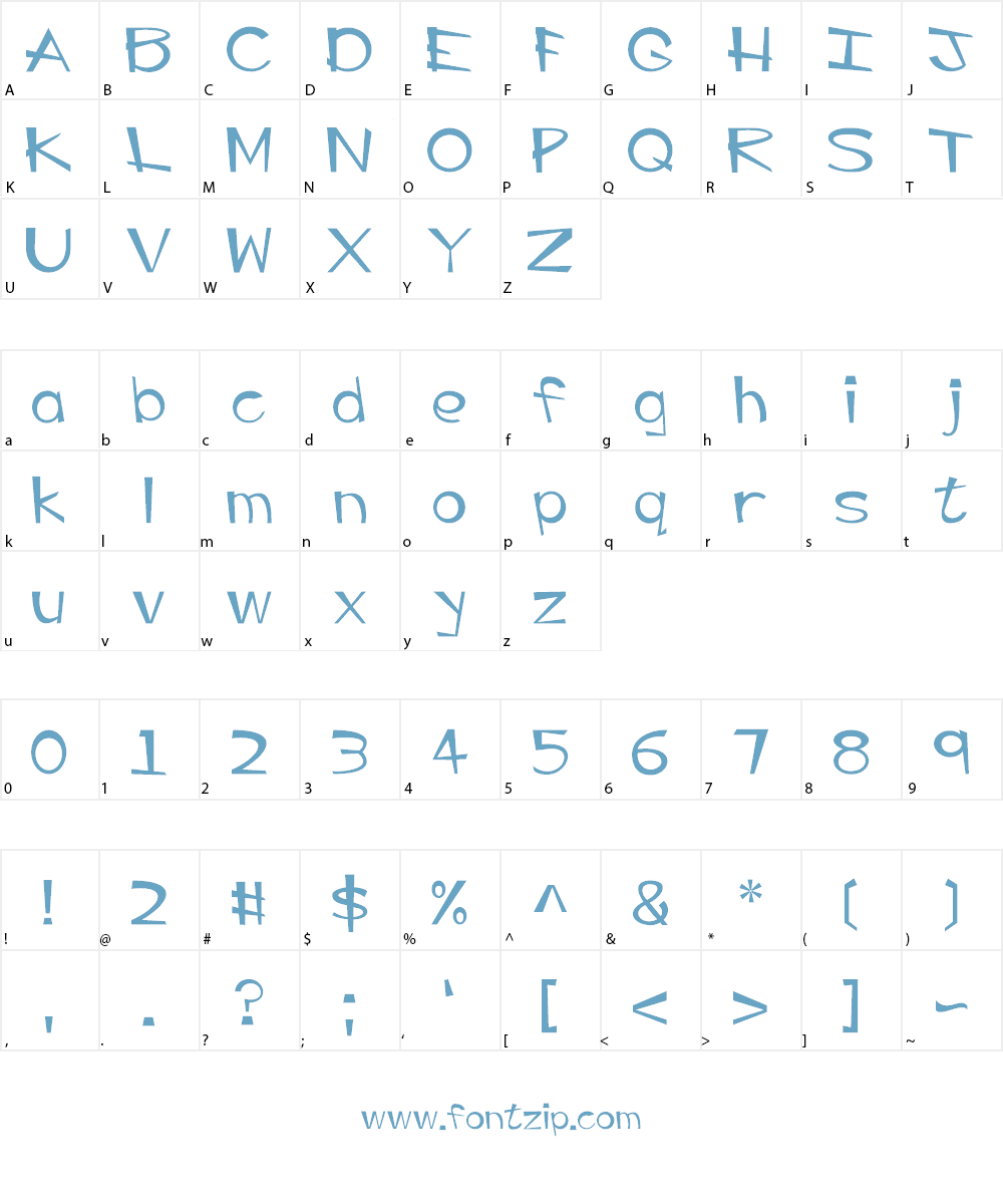 EP Big Guy Font Character